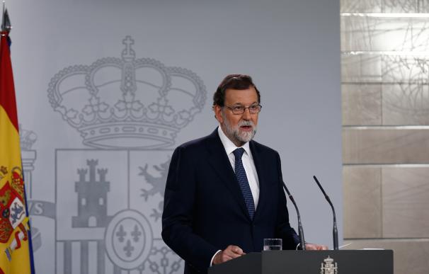 Mariano Rajoy en La Moncloa este miércoles.