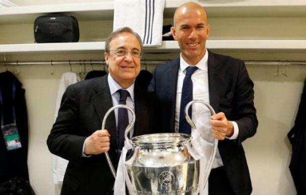 Florentino y Zidane posan con la Champions