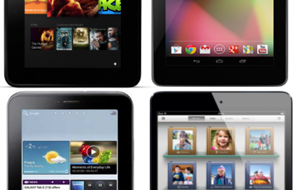 Kindle Fire HD, Nexus 7, Galaxy Tab 2 y iPad Mini luchan por el mercado de las siete pulgadas