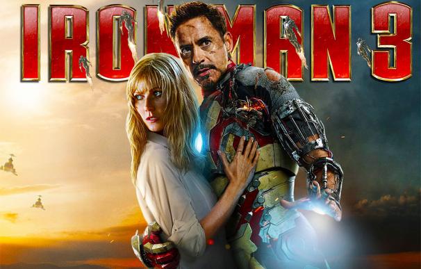 Gwyneth Paltrow y Robert Downey Jr, en 'Iron Man 3'