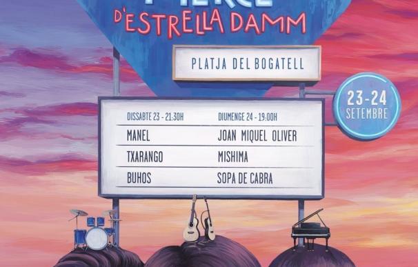 Estrella Damm celebrará La Mercè con dos noches de conciertos a orillas del Mediterráneo