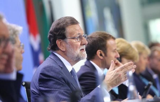 Rajoy junto a Macron