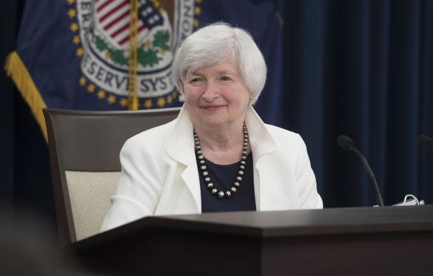 Janet Yellen durante una comparecencia de la Fed