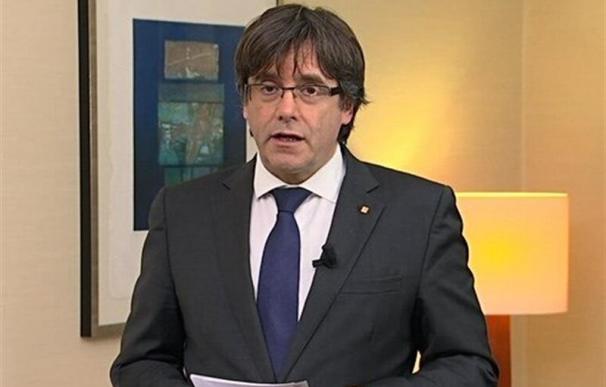 Fotografía facilitada por TV3 del mensaje de vídeo grabado en Bélgica por el expresidente de la Generalitat catalana Carles Puigdemont