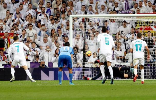 El primer penalti pitado al Real Madrid en Liga le da la victoria ante el Málaga