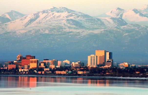 Fotografía de la ciudad de Anchorage en Alaska.