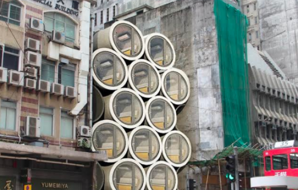Casas tubería en Hong Kong