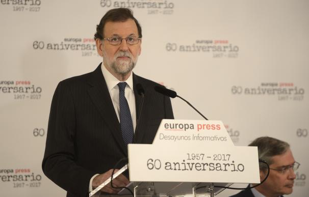 Mariano Rajoy, en los desayunos de Europa Press