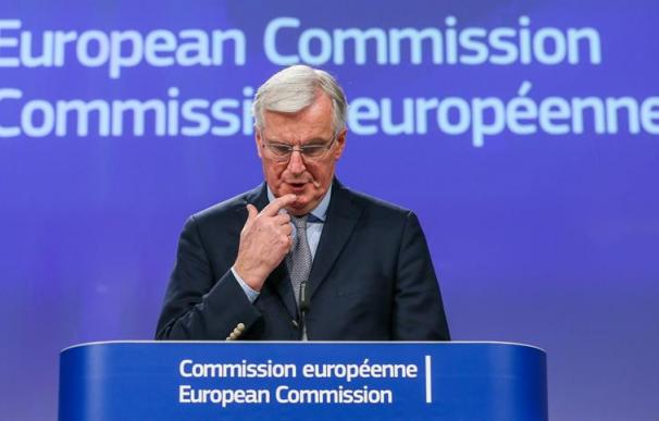 Michel Barnier durante la rueda de prensa en Bruselas