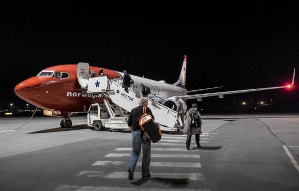 Fotografía de un avión de la compañía Norwegian.