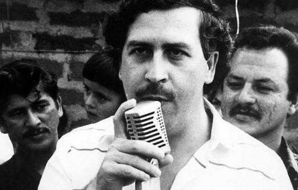 Fotografía de Pablo Escobar, el líder del Cártel de Medellín.