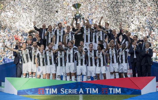 Celebración de la Juventus tras ganar la Serie A