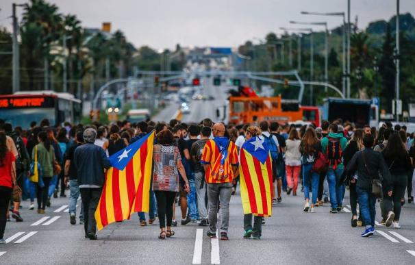 Huelga general y paro de país en Cataluña, el 3 de octubre pasado.