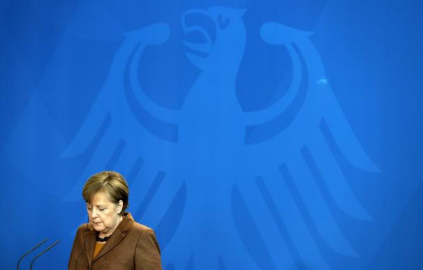 La canciller alemana, Angela Merkel, en Berlín el 28 de febrero de 2018. EFE/ Felipe Trueba