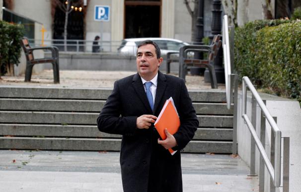 Pere Soler a la salida de la Audiencia Nacional