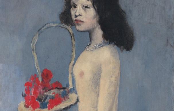 'Chica joven con cesta de flores', Picasso.