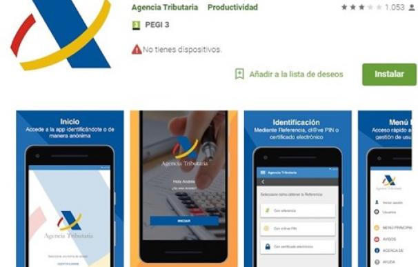 App móvil Agencia Tributaria