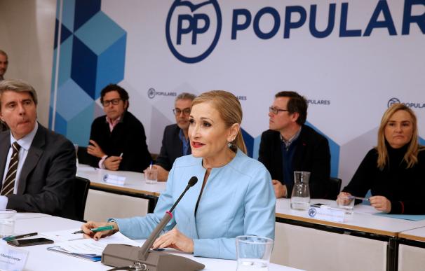 Cristina Cifuentes durante la reunión del Comité Ejecutivo del PP de Madrid