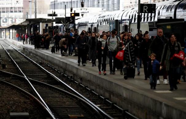 Fotografía huelga de trenes Francia