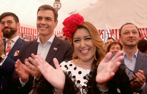 Susana Díaz y Pedro Sánchez en la Feria de Abril 2018