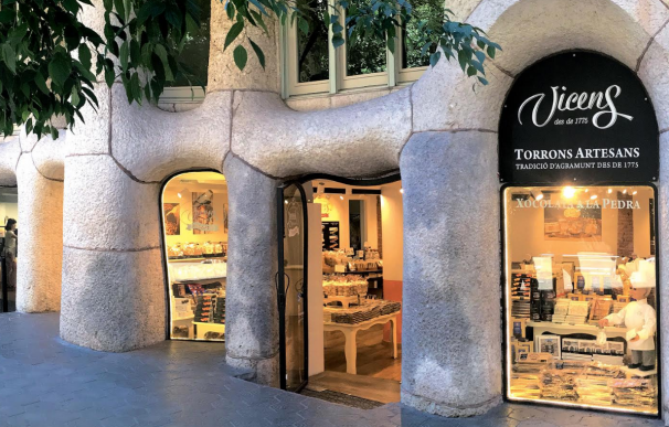Una de las tiendas de Torrons Vicens en Barcelona