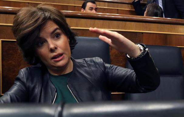 Soraya Sáenz de Santamaría, este martes en el Congreso.