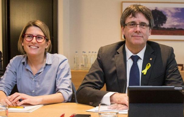 Carles Puigdemont y Elsa Artadi en una imagen de archivo. EFE/Stephanie Lecocq