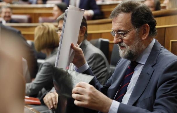Mariano Rajoy durante una sesión de control al Gobierno