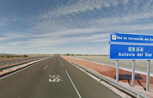 Autopista A-4 a su paso por Valdepeñas.