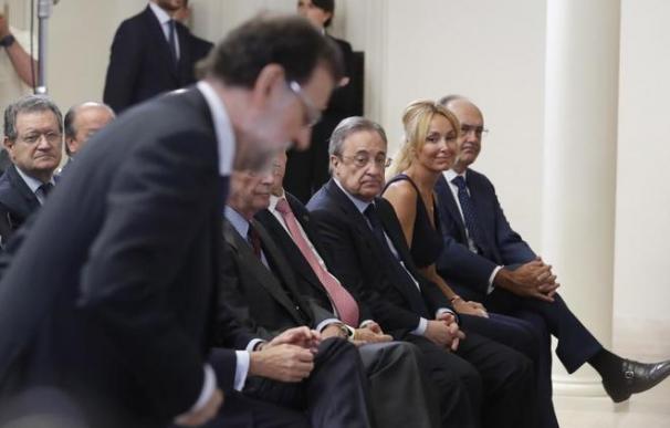 El expresidente Mariano Rajoy, en un acto con Florentino Pérez.