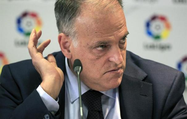 Tebas dice que el Barça no jugaría en LaLiga si se produce la independencia (EFE/Víctor Lerena)