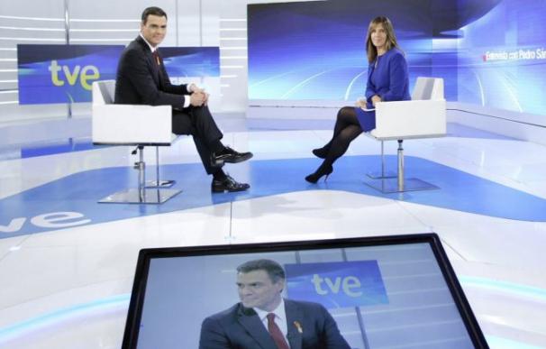 El presidente del Gobierno, Pedro Sánchez, durante una entrevista en RTVE.