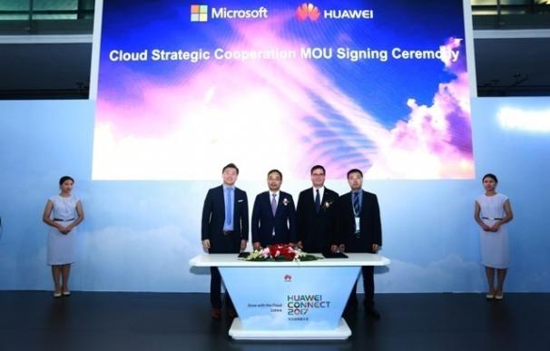 La plataforma de nube de Huawei ofrecerá aplicaciones de Microsoft