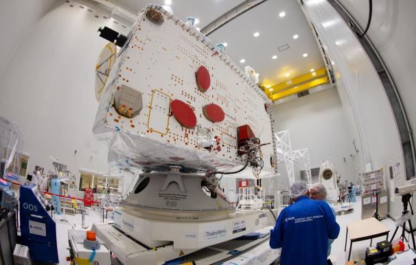 El Mercury Planetary Orbiter (MPO) de la misión BepiColombo durante las preparaciones de lanzamiento (Foto: ESA - S. Corvaja)