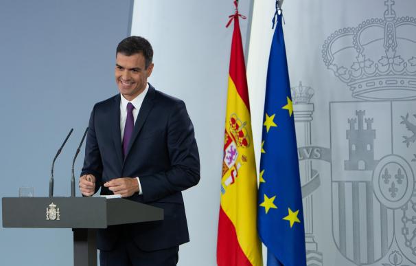 El presidente del Gobierno, Pedro Sánchez, comparece ante los medios después del