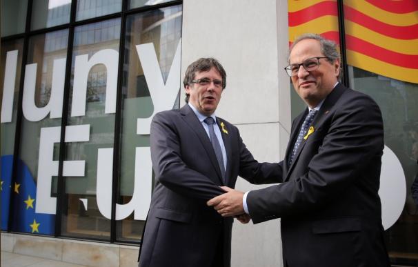 El expresidente Carles Puigdemont y el presidente Quim Torra