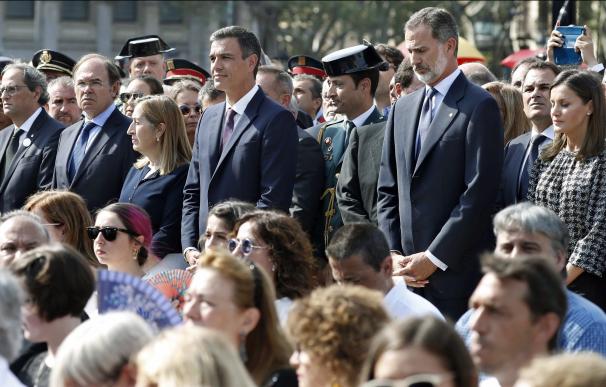 Los Reyes de España en los actos de homenaje a las víctimas del 17 A