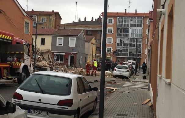 Imagen de la casa destruida en Burgos.