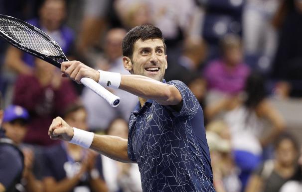 Novak Djokovic tras derrotar a Kei Nishikori en las semifinales del Abierto de Estados Unidos (EFE / EPA / JUSTIN LANE)
