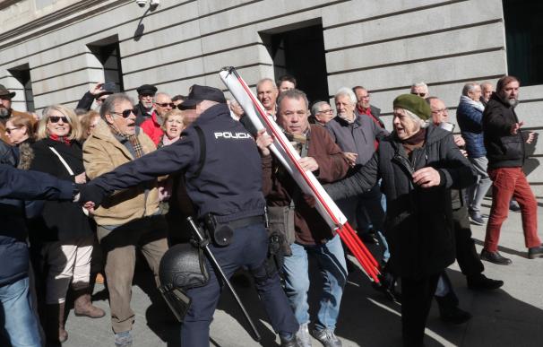 Fotografía manifestación pensionistas en Madrid
