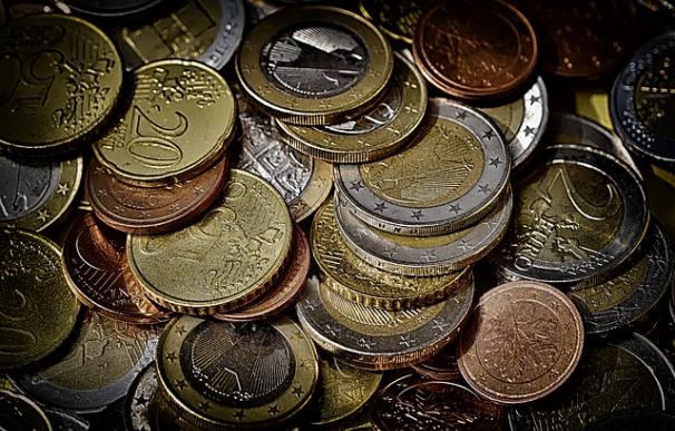 Fotografía de monedas de euro.