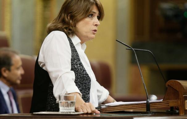 La ministra de Justicia Dolores Delgado en el Congreso