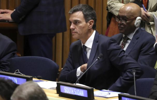 Pedro Sánchez, durante la Asamblea General de la ONU.