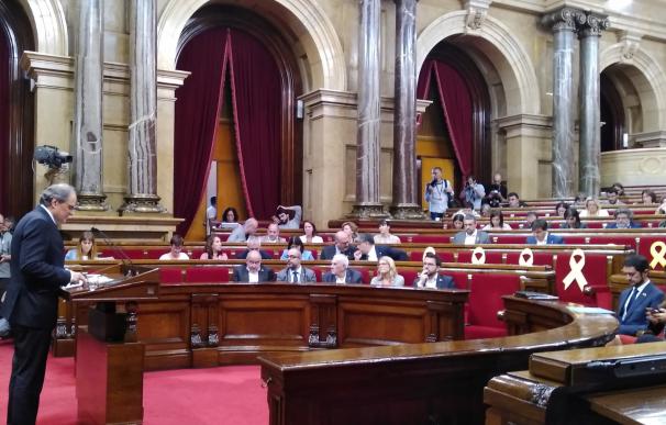 El presidente de la Generalitat Quim Torra en el Debate de Política General