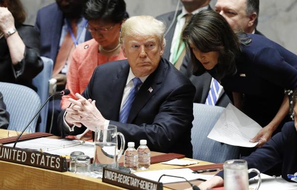 Donald Trump durante la Asamblea General de la ONU.