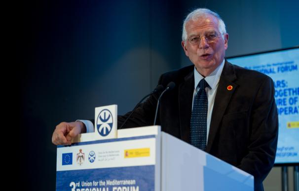 Josep Borrell y Federica Mogherini en el III Foro Regional de la UpM