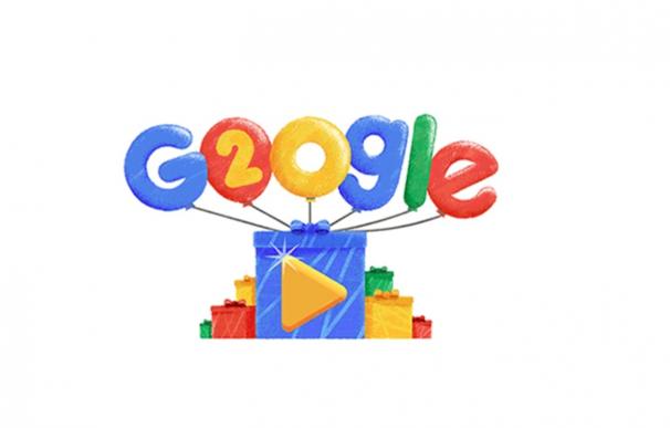 Doodle de Google por el 20 aniversario