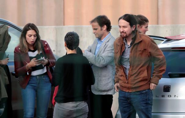 Iglesias a su llegada a la prisión de Lledoners (Barcelona).