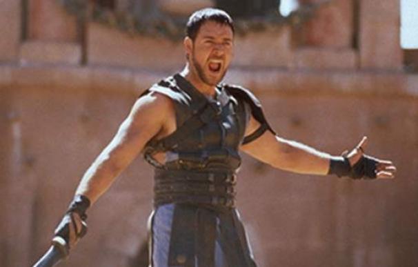 Fotografía de Russell Crowe en Gladiator.