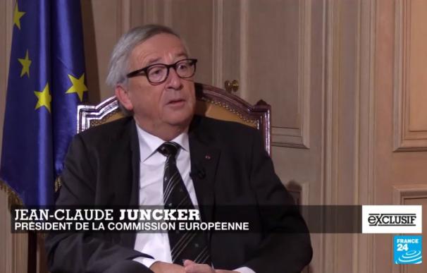 Captura de la entrevista a Juncker en el canal France 24